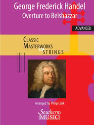 Overture to Belshazzar Orchestra sheet music cover Thumbnail